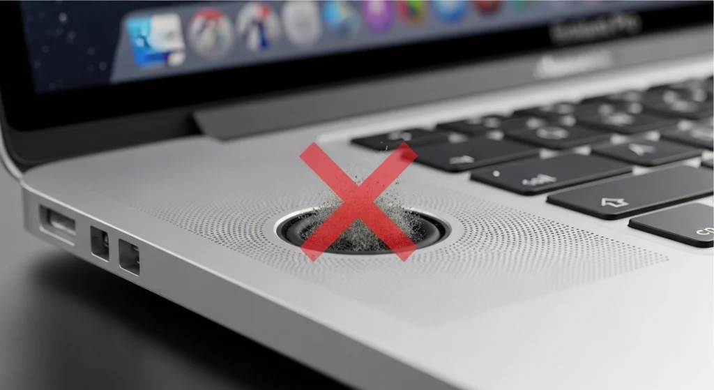 MacBook Pro speaker repair service in progress