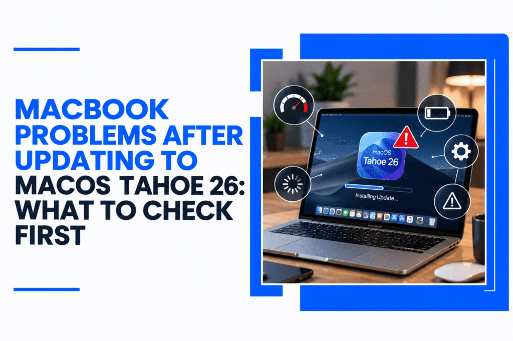 MacBook Tahoe 26 Update Troubleshooting blog banner